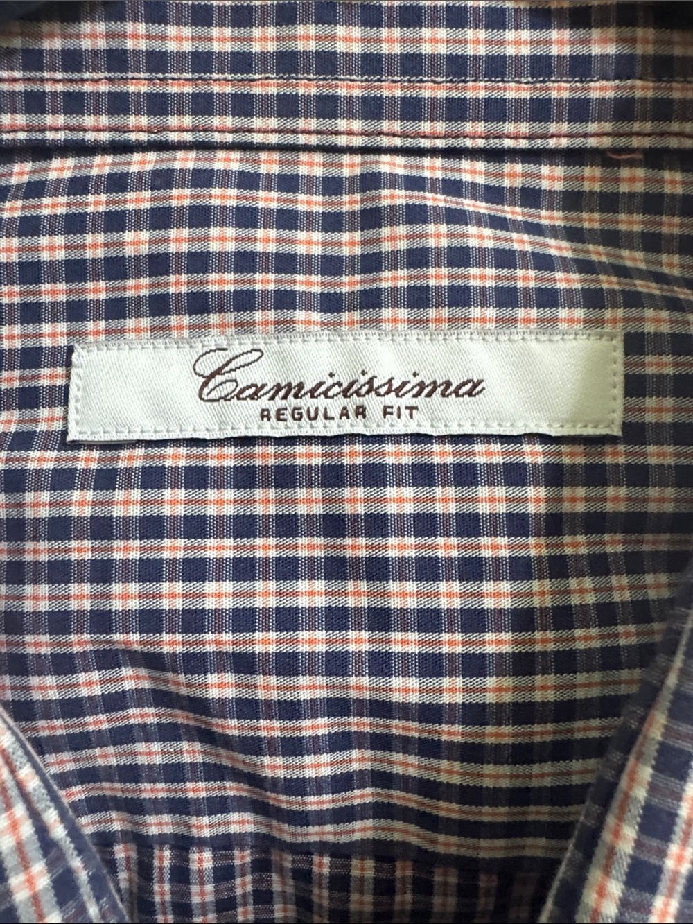 Camicissima blue and red plaid shirt, 45/18